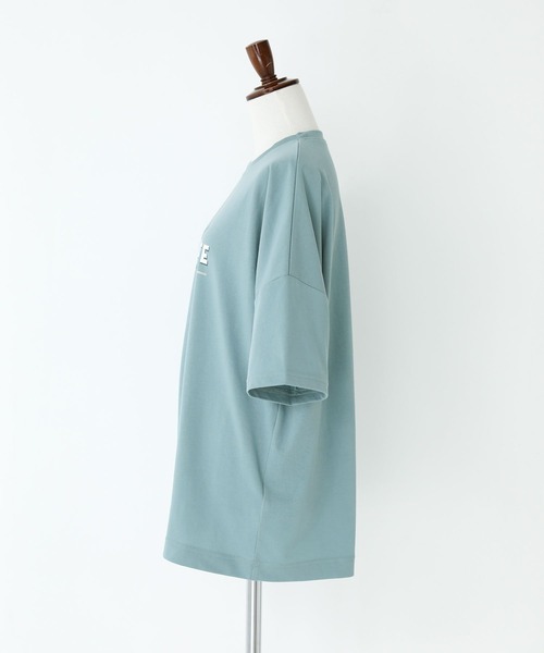 n'OrLABEL(ノアールレーベル)の「【接触冷感】ロゴプリントT(Tシャツ/カットソー・レディース・ネイビー/ライトベージュ/モカ/ライトブルー・1/2)」の7枚目の写真