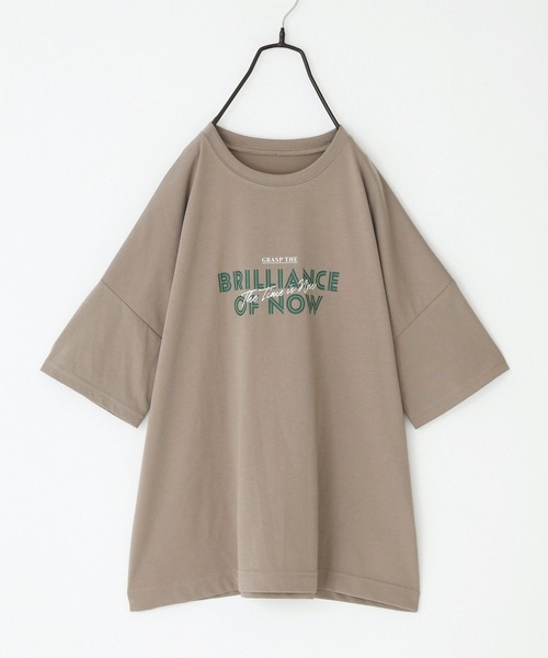 n'OrLABEL(ノアールレーベル)の「【接触冷感】ロゴプリントT(Tシャツ/カットソー・レディース・ネイビー/ライトベージュ/モカ/ライトブルー・1/2)」の18枚目の写真