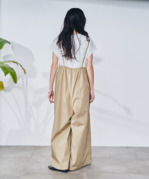 coen(コーエン)の「【セットアイテム】フレンチスリーブ Tシャツ&ギャザーサロペット セット(サロペット/オーバーオール・レディース・ブラック/オリーブ/ネイビー/ベージュ・M/L)」の22枚目の写真