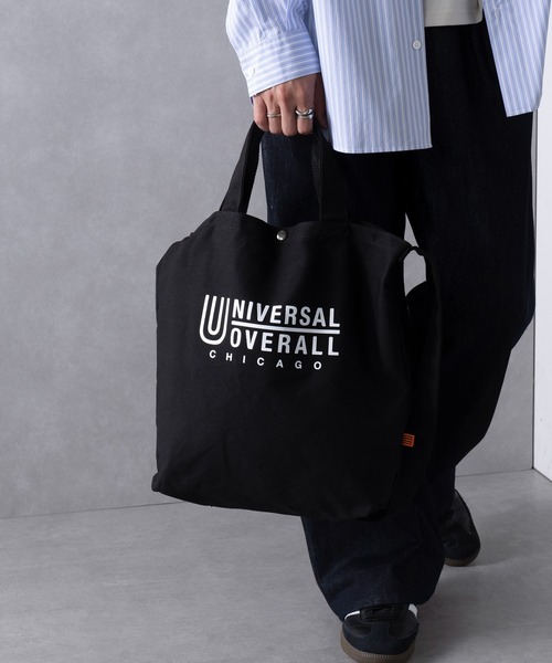 UNIVERSAL OVERALL(ユニバーサルオーバーオール)の「【UNIVERSAL OVERALL】ス-ベニアコットン2WAYトート UVO-082(トートバッグ・レディース・ホワイト/ブラック/オレンジ・FREE)」の13枚目の写真