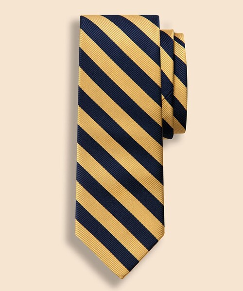 BROOKS BROTHERS（ブルックスブラザーズ）の「シルク　ガードストライプ　レップタイ　Made in USA（ネクタイ・メンズ・ホワイト/グリーン/バーガンディー/イエロー系その他/ブルー/ゴールド・ONE SIZE）」の4枚目の写真