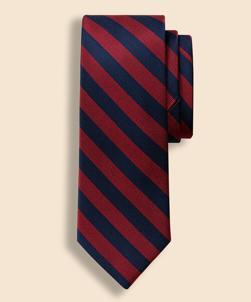 BROOKS BROTHERS（ブルックスブラザーズ）の「シルク　ガードストライプ　レップタイ　Made in USA（ネクタイ・メンズ・ホワイト/グリーン/バーガンディー/イエロー系その他/ブルー/ゴールド・ONE SIZE）」の5枚目の写真