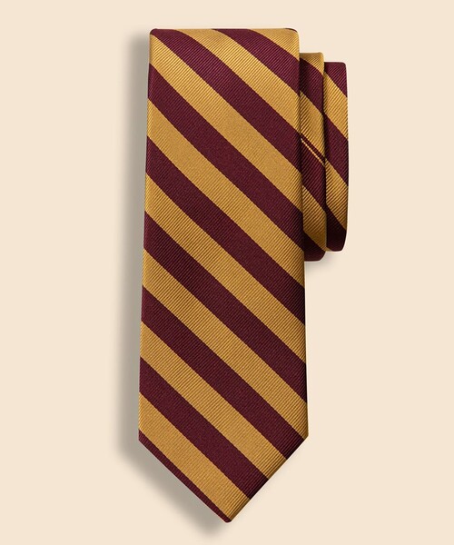 BROOKS BROTHERS（ブルックスブラザーズ）の「シルク　ガードストライプ　レップタイ　Made in USA（ネクタイ・メンズ・ホワイト/グリーン/バーガンディー/イエロー系その他/ブルー/ゴールド・ONE SIZE）」の6枚目の写真