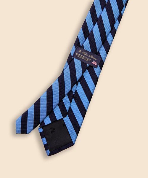 BROOKS BROTHERS（ブルックスブラザーズ）の「シルク　ガードストライプ　レップタイ　Made in USA（ネクタイ・メンズ・ホワイト/グリーン/バーガンディー/イエロー系その他/ブルー/ゴールド・ONE SIZE）」の9枚目の写真
