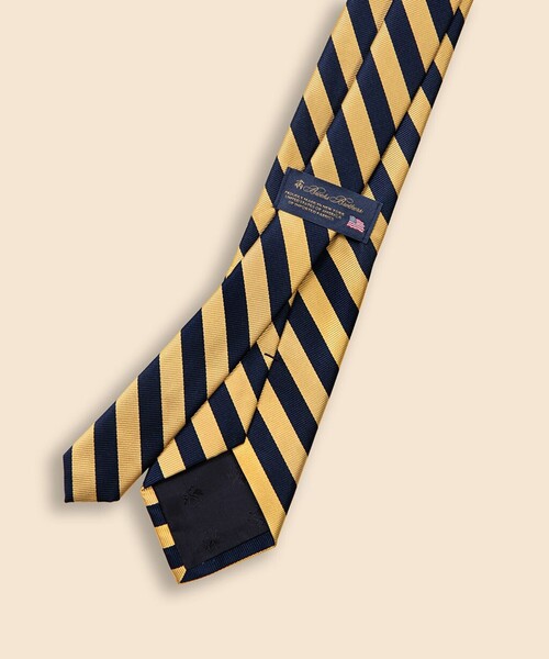 BROOKS BROTHERS（ブルックスブラザーズ）の「シルク　ガードストライプ　レップタイ　Made in USA（ネクタイ・メンズ・ホワイト/グリーン/バーガンディー/イエロー系その他/ブルー/ゴールド・ONE SIZE）」の11枚目の写真