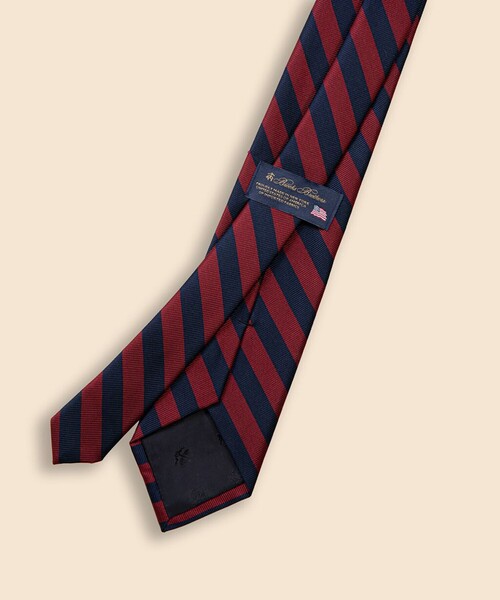 BROOKS BROTHERS（ブルックスブラザーズ）の「シルク　ガードストライプ　レップタイ　Made in USA（ネクタイ・メンズ・ホワイト/グリーン/バーガンディー/イエロー系その他/ブルー/ゴールド・ONE SIZE）」の7枚目の写真