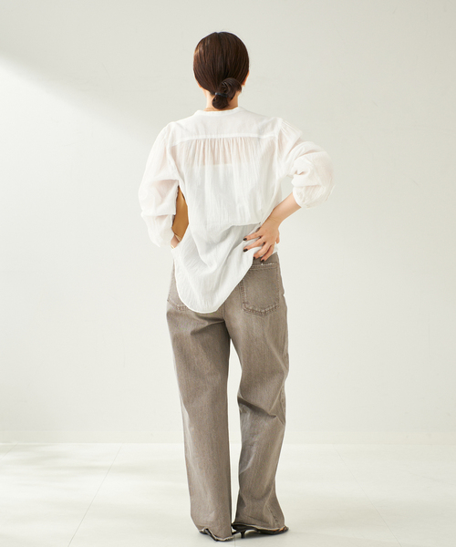セール】Airy Band Collar シャツ（シャツ/ブラウス）｜Plage