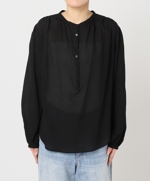 ブラウス シャツ Airy Band Collar シャツ レディース セール】Airy Band Collar シャツ（シャツ/ブラウス）｜Plage