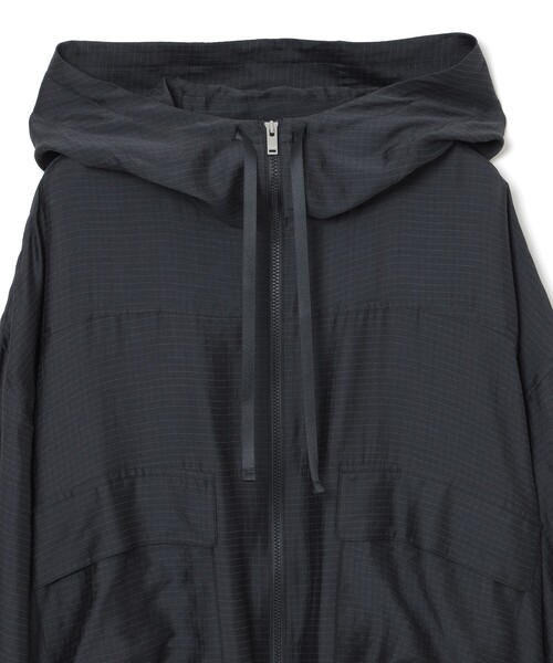 WEB&一部店舗限定】コットンナイロンフーデッドブルゾン