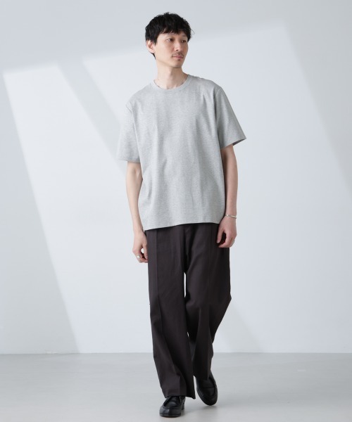 NANO universe（ナノユニバース）の「WEB限定/Anti Soaked(R) 汗染み防止 クルーネックレギュラーシルエットTシャツ（Tシャツ/カットソー・メンズ・ブラック/トップグレー/ホワイト・XS/XXL）」の20枚目の写真