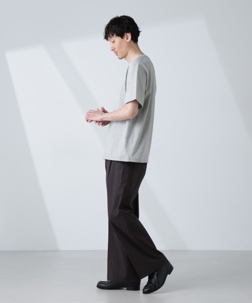 NANO universe（ナノユニバース）の「WEB限定/Anti Soaked(R) 汗染み防止 クルーネックレギュラーシルエットTシャツ（Tシャツ/カットソー・メンズ・ブラック/トップグレー/ホワイト・XS/XXL）」の18枚目の写真