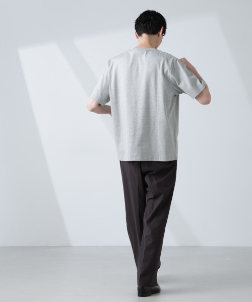 NANO universe（ナノユニバース）の「WEB限定/Anti Soaked(R) 汗染み防止 クルーネックレギュラーシルエットTシャツ（Tシャツ/カットソー・メンズ・ブラック/トップグレー/ホワイト・XS/XXL）」の17枚目の写真