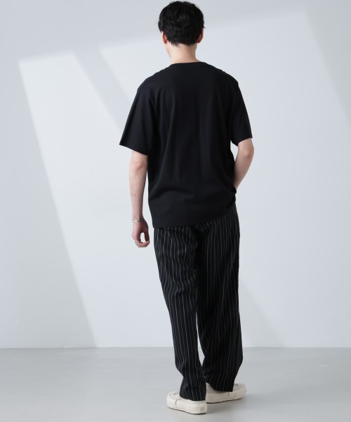 NANO universe（ナノユニバース）の「WEB限定/Anti Soaked(R) 汗染み防止 クルーネックレギュラーシルエットTシャツ（Tシャツ/カットソー・メンズ・ブラック/トップグレー/ホワイト・XS/XXL）」の10枚目の写真