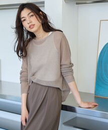 メッシュニットプルオーバー