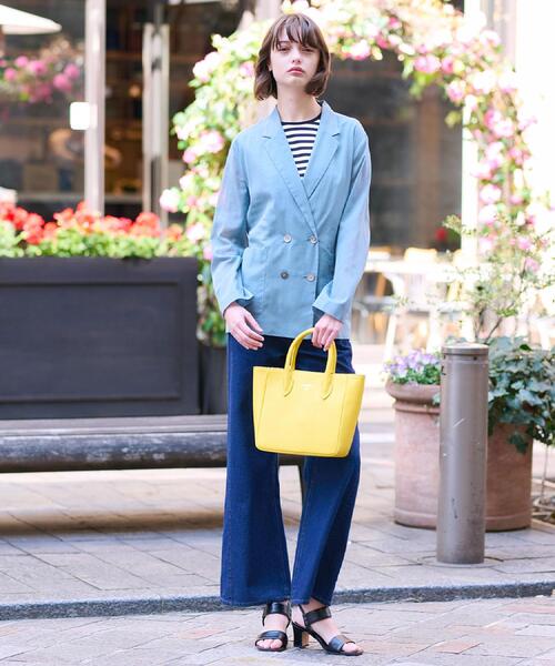 DRESSTERIOR（ドレステリア）の「【清涼感/洗える】エアリーシアーダブルジャケット（テーラードジャケット・レディース・ブラック/ライトブルー・38/34/36）」の7枚目の写真