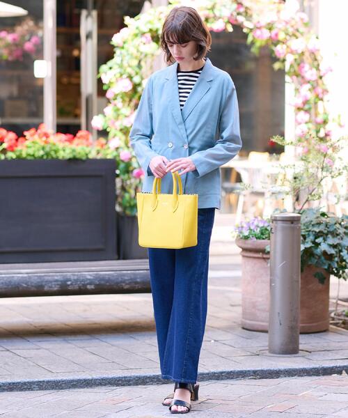 DRESSTERIOR（ドレステリア）の「【清涼感/洗える】エアリーシアーダブルジャケット（テーラードジャケット・レディース・ブラック/ライトブルー・38/34/36）」の8枚目の写真