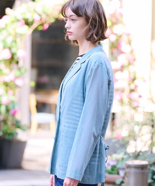 DRESSTERIOR（ドレステリア）の「【清涼感/洗える】エアリーシアーダブルジャケット（テーラードジャケット・レディース・ブラック/ライトブルー・38/34/36）」の10枚目の写真