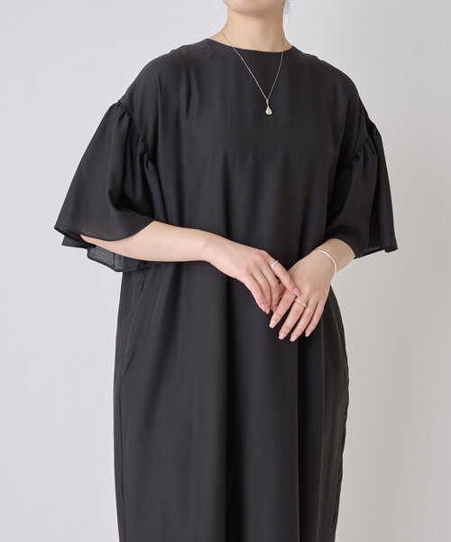 LIVETART（リヴェタート）の「ソデフリルワンピース（ワンピース・レディース・グリーン/ブラック・FREE）」の2枚目の写真