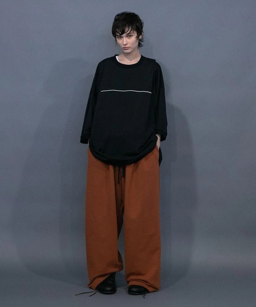 my beautiful landlet（マイビューティフルランドレット）の「【my beautiful landlet】 MERCERIZATION JERSEY EMBROIDERY BIG T-SHIRT（Tシャツ/カットソー・メンズ・ホワイト/ブラック/オフホワイト・FREE）」の2枚目の写真