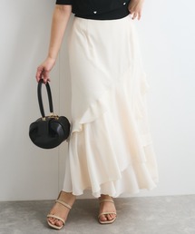 QUEENS COURT（クイーンズコート）の「イレギュラーラッフルスカート≪手洗い可能≫（スカート）」