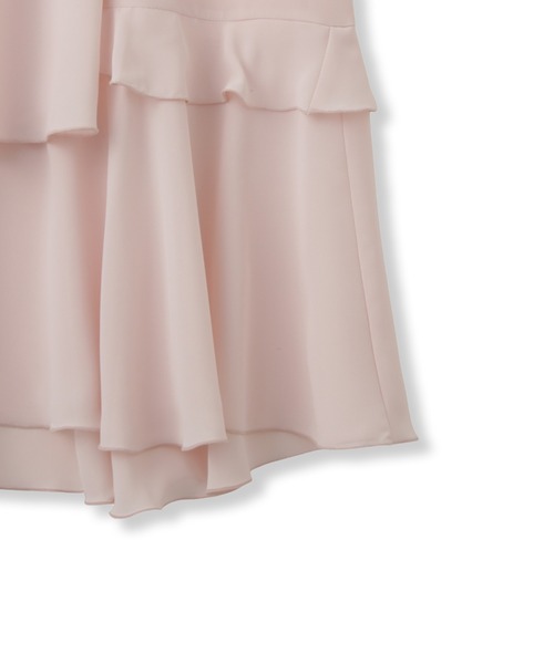 QUEENS COURT（クイーンズコート）の「イレギュラーラッフルスカート≪手洗い可能≫（スカート・レディース・ネイビー/オフホワイト/ピンク・M）」の4枚目の写真