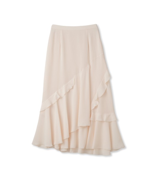 QUEENS COURT（クイーンズコート）の「イレギュラーラッフルスカート≪手洗い可能≫（スカート・レディース・ネイビー/オフホワイト/ピンク・M）」の15枚目の写真