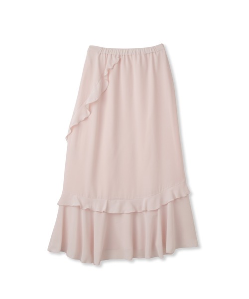 QUEENS COURT（クイーンズコート）の「イレギュラーラッフルスカート≪手洗い可能≫（スカート・レディース・ネイビー/オフホワイト/ピンク・M）」の12枚目の写真