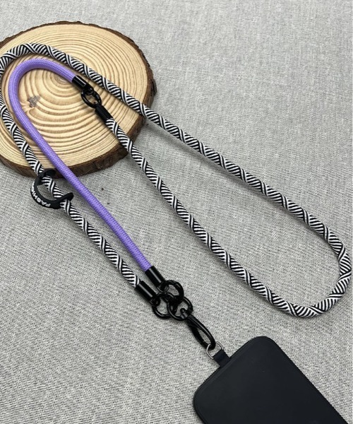 F&D : ツートンカラースマホショルダーストラップ(2WAY)（スマホグッズ