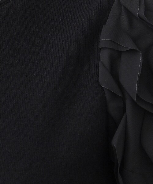 OPAQUE.CLIP(オペークドットクリップ)の「フリルスリーブデザインニット【洗濯機洗い可】(Tシャツ/カットソー・レディース・ホワイト/ブラック/ライトベージュ・00)」の11枚目の写真