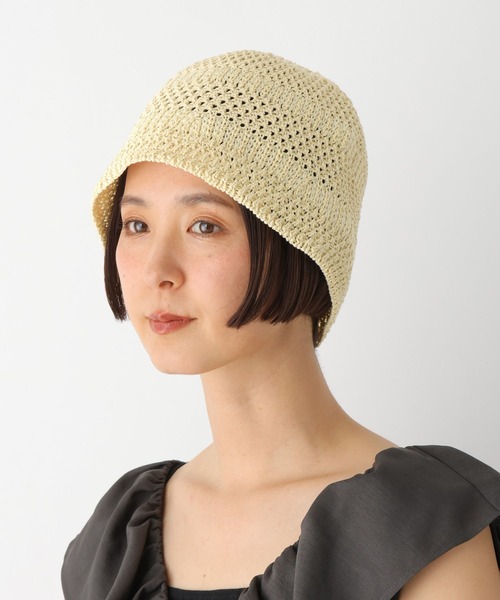 LEPSIM（レプシィム）の「雑材ベルハット　326349（ハット・レディース・ベージュ/ブラック・ONE SIZE）」の2枚目の写真