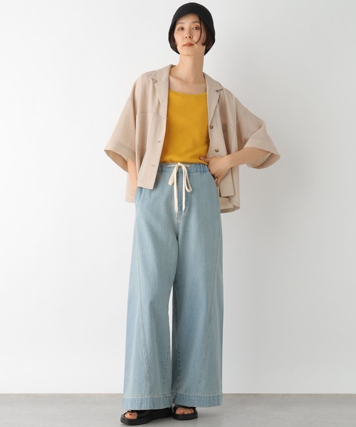 LEPSIM（レプシィム）の「雑材ベルハット　326349（ハット・レディース・ベージュ/ブラック・ONE SIZE）」の4枚目の写真