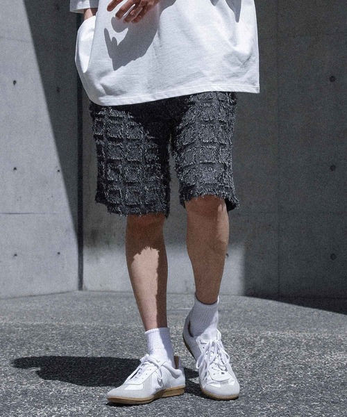 【即完売✨】ジャガードタックショートパンツ(OWHT、36size) ポリタフタカーゴショートパンツ（カーゴパンツ）｜JIGGYS SHOP