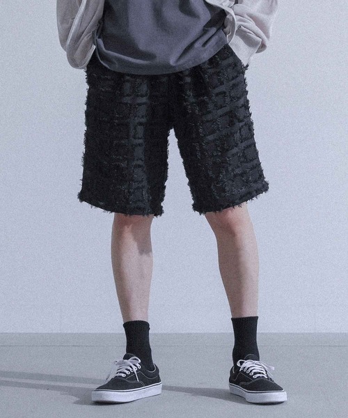 MDR(エムディアール)の「スクエアジャカードイージーショートパンツ【セットアップ対応】(その他パンツ・メンズ・ブラック/チャコール・XL/L)」の19枚目の写真