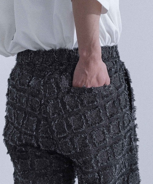 MDR(エムディアール)の「スクエアジャカードイージーショートパンツ【セットアップ対応】(その他パンツ・メンズ・ブラック/チャコール・XL/L)」の12枚目の写真