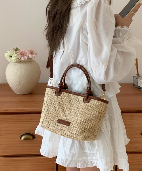 Miniministore(ミニミニストア)の「ミニカゴバッグ ショルダーバッグ ミニ鞄(かごバッグ・レディース・ベージュ/ブラウン・FREE)」の20枚目の写真