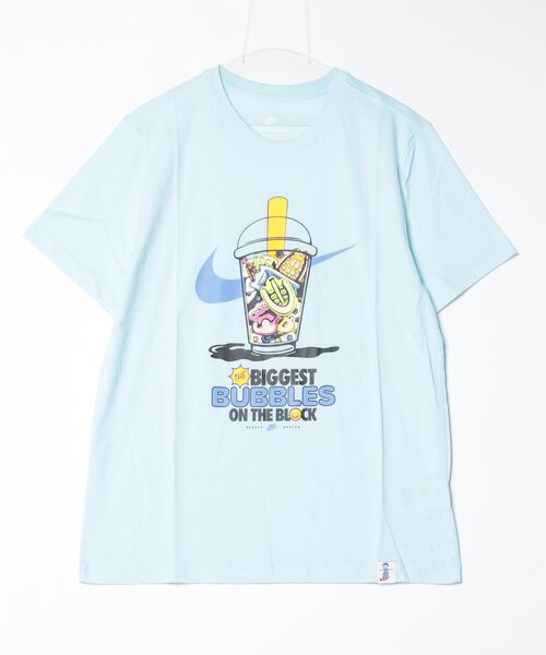 NIKE（ナイキ）の「【別注】ナイキ NIKE ナイキ NSW OC ソール フード ハイブリット S/S Tシャツ 限定コラボ（Tシャツ/カットソー・メンズ・ホワイト/ブルー・S/M/L/LL/3L）」の8枚目の写真