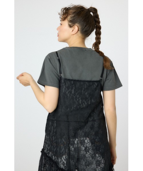 RODEO CROWNS WIDE BOWL（ロデオクラウンズワイドボウル）の「レースキャミワンピース（キャミソール・レディース・ブラック/オフホワイト・FREE）」の8枚目の写真