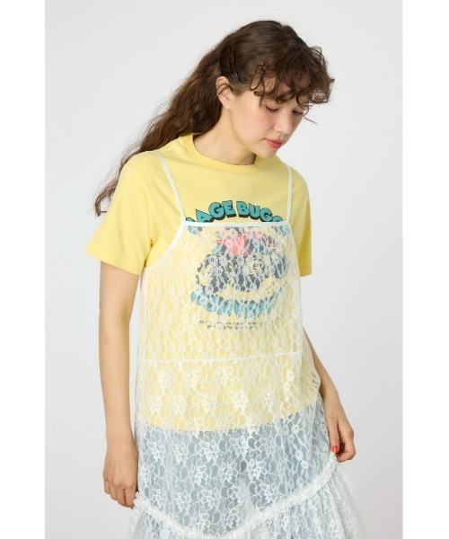 RODEO CROWNS WIDE BOWL（ロデオクラウンズワイドボウル）の「レースキャミワンピース（キャミソール・レディース・ブラック/オフホワイト・FREE）」の13枚目の写真