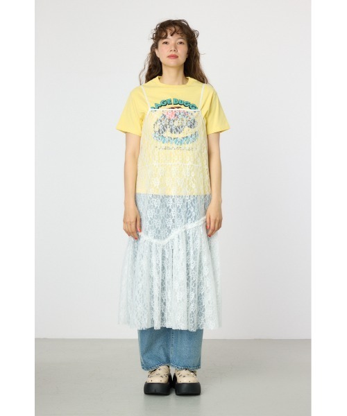 RODEO CROWNS WIDE BOWL（ロデオクラウンズワイドボウル）の「レースキャミワンピース（キャミソール・レディース・ブラック/オフホワイト・FREE）」の15枚目の写真