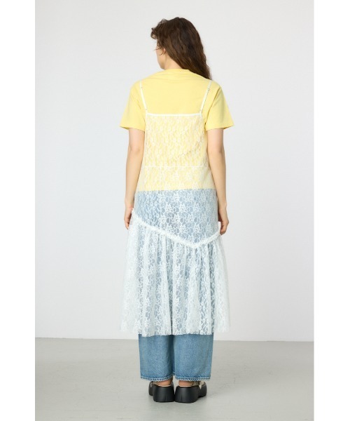 RODEO CROWNS WIDE BOWL（ロデオクラウンズワイドボウル）の「レースキャミワンピース（キャミソール・レディース・ブラック/オフホワイト・FREE）」の17枚目の写真