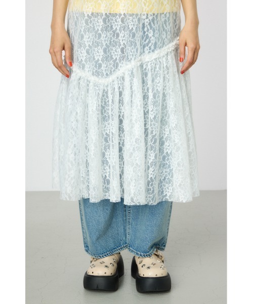 RODEO CROWNS WIDE BOWL（ロデオクラウンズワイドボウル）の「レースキャミワンピース（キャミソール・レディース・ブラック/オフホワイト・FREE）」の20枚目の写真