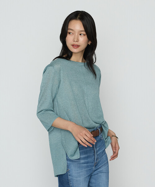 COMME CA(コムサ)の「レーヨンイタリア糸 プルオーバー(ニット/セーター・レディース・ブラック/ベージュ/オレンジ/グリーン・11号/9号)」の18枚目の写真