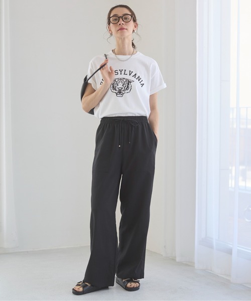 ANGIE（アンジー）の「ベイカーイージーパンツ（その他パンツ・レディース・ブラック/ブラウン/ライトベージュ/マスタード・FREE）」の2枚目の写真