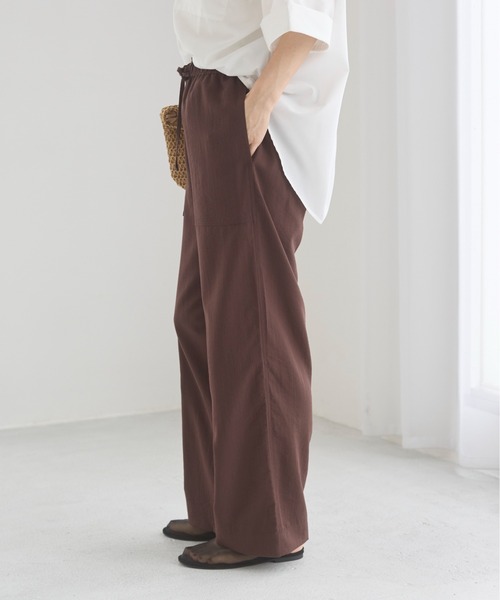 ANGIE（アンジー）の「ベイカーイージーパンツ（その他パンツ・レディース・ブラック/ブラウン/ライトベージュ/マスタード・FREE）」の18枚目の写真