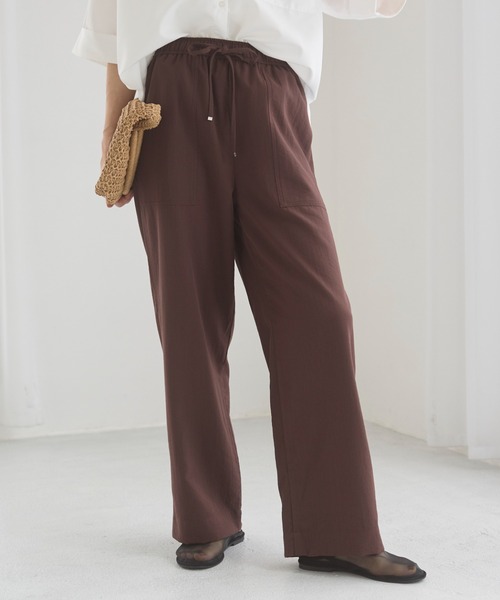 ANGIE（アンジー）の「ベイカーイージーパンツ（その他パンツ・レディース・ブラック/ブラウン/ライトベージュ/マスタード・FREE）」の15枚目の写真