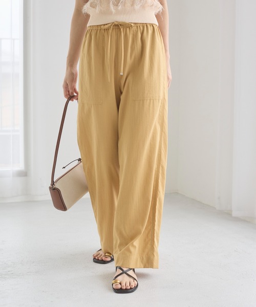 ANGIE（アンジー）の「ベイカーイージーパンツ（その他パンツ・レディース・ブラック/ブラウン/ライトベージュ/マスタード・FREE）」の5枚目の写真