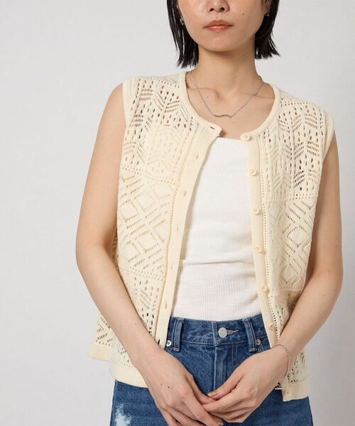 CITEN シテン ベスト 2way ショートベスト タグ付き 新品 セール】＜CITEN＞パターンメッシュベスト（ベスト）｜CITEN