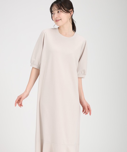 fifth（フィフス）の「ドライタッチパフスリーブマーメイドワンピース（ワンピース・レディース・ネイビー/ブラック/グレイッシュベージュ/グレー・M/XS）」の13枚目の写真