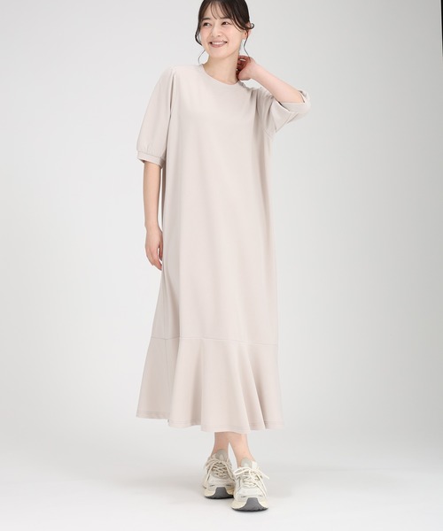 デコルテシアータイプパフスリーブマーメイドワンピース2色 RUIRUE BOUTIQUE ドレス オケージョンドレス 結婚式 2way