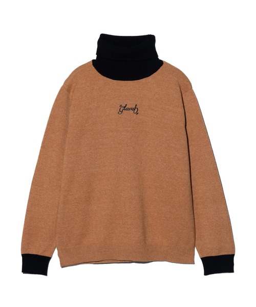 Spin Logo Turtle Neck Knit / スピンロゴタートルネックニット